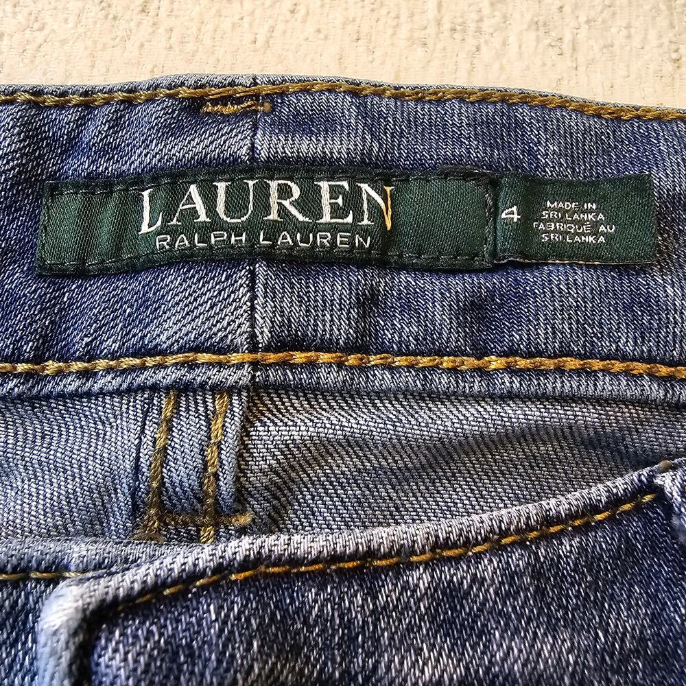 Lauren Ralph Lauren Size 4 Straight Leg Jeans Mid Rise Quiet Luxury, Preppy - Picture 9 of 12
